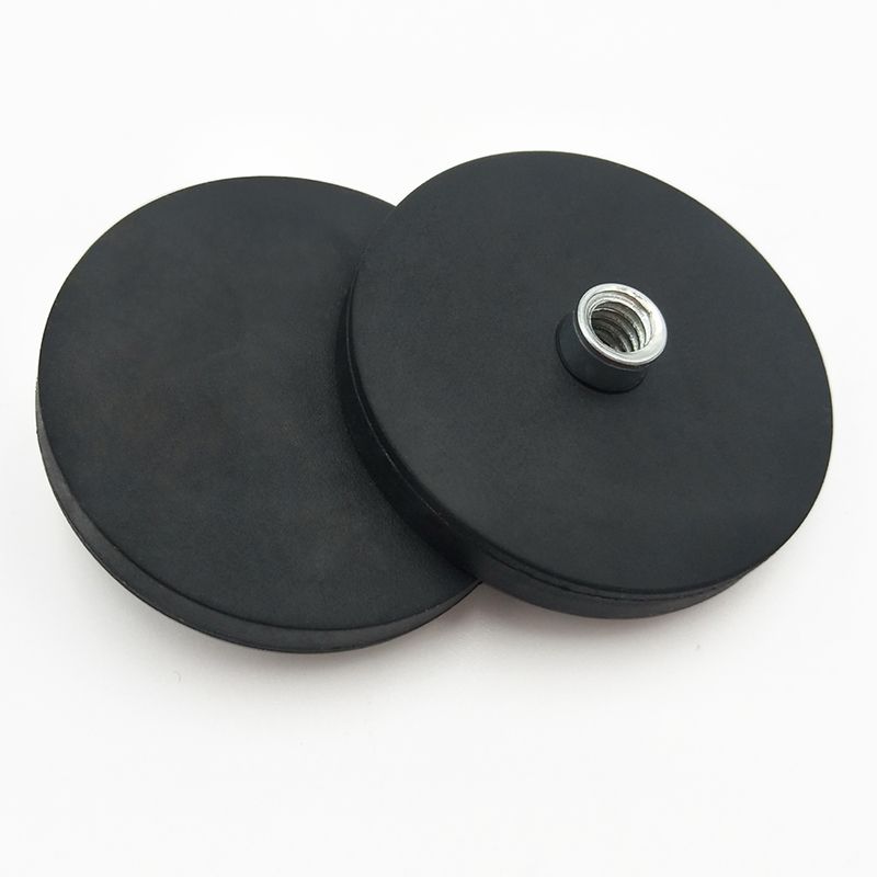 Met rubber gecoate neodymium-pot-magneet-6