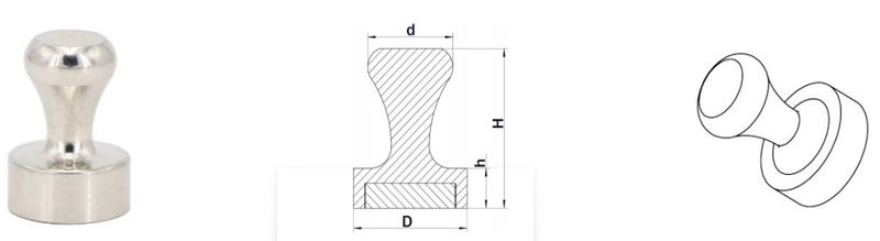 Taxane-4-Push-pin-magnet